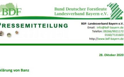 Banzer Erklärung 2020 des BDF-Landeshauptvorstands